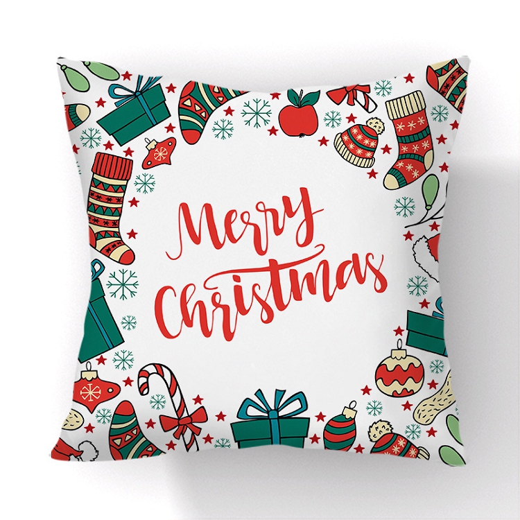 2021 New Cross-border Christmas Pillowcase cartoon alphabet living room bedroom sofa cushion home pillow cover